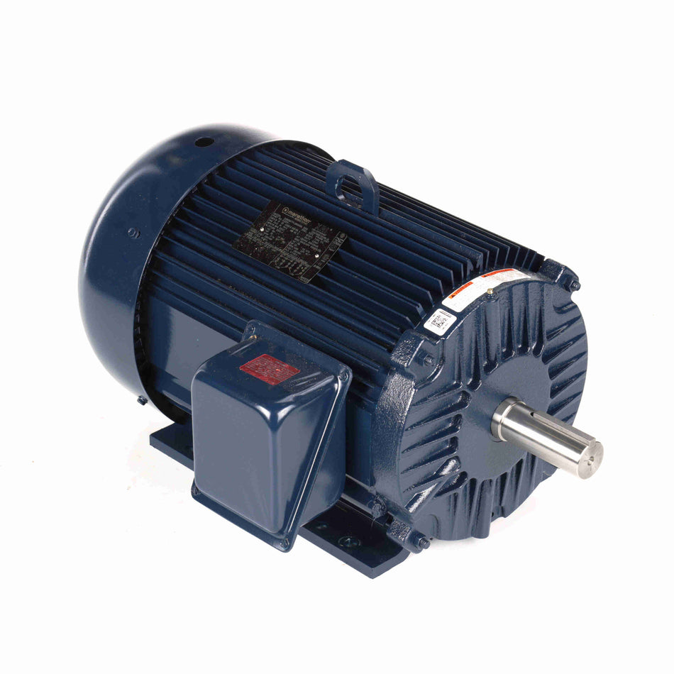 Marathon Electric General Purpose Motor, 20 & 20 HP, 3 Ph, 60 & 50 Hz, 230/460 & 190/380 V, 1800 & 1500 RPM, 256T Frame, TEFC