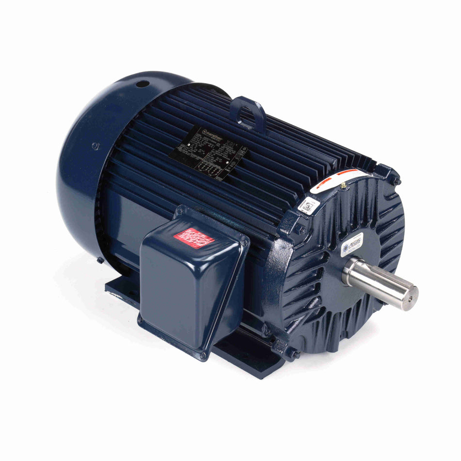 Marathon Electric General Purpose Motor, 20 & 20 HP, 3 Ph, 60 & 50 Hz, 230/460 & 190/380 V, 1800 & 1500 RPM, 256T Frame, TEFC