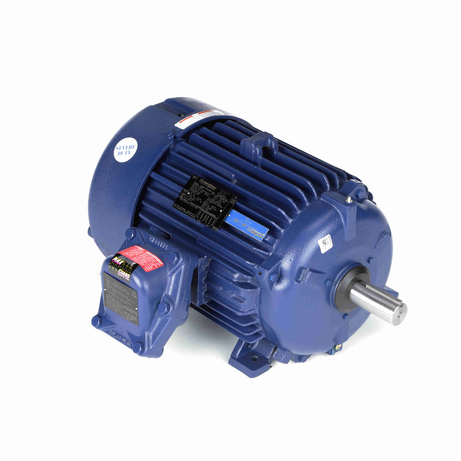 Marathon Electric Explosion Proof Motor, 20 & 15 HP, 3 Ph, 60 & 50 Hz, 230/460 & 190/380 V, 1800 & 1500 RPM, 256T Frame, EPFC