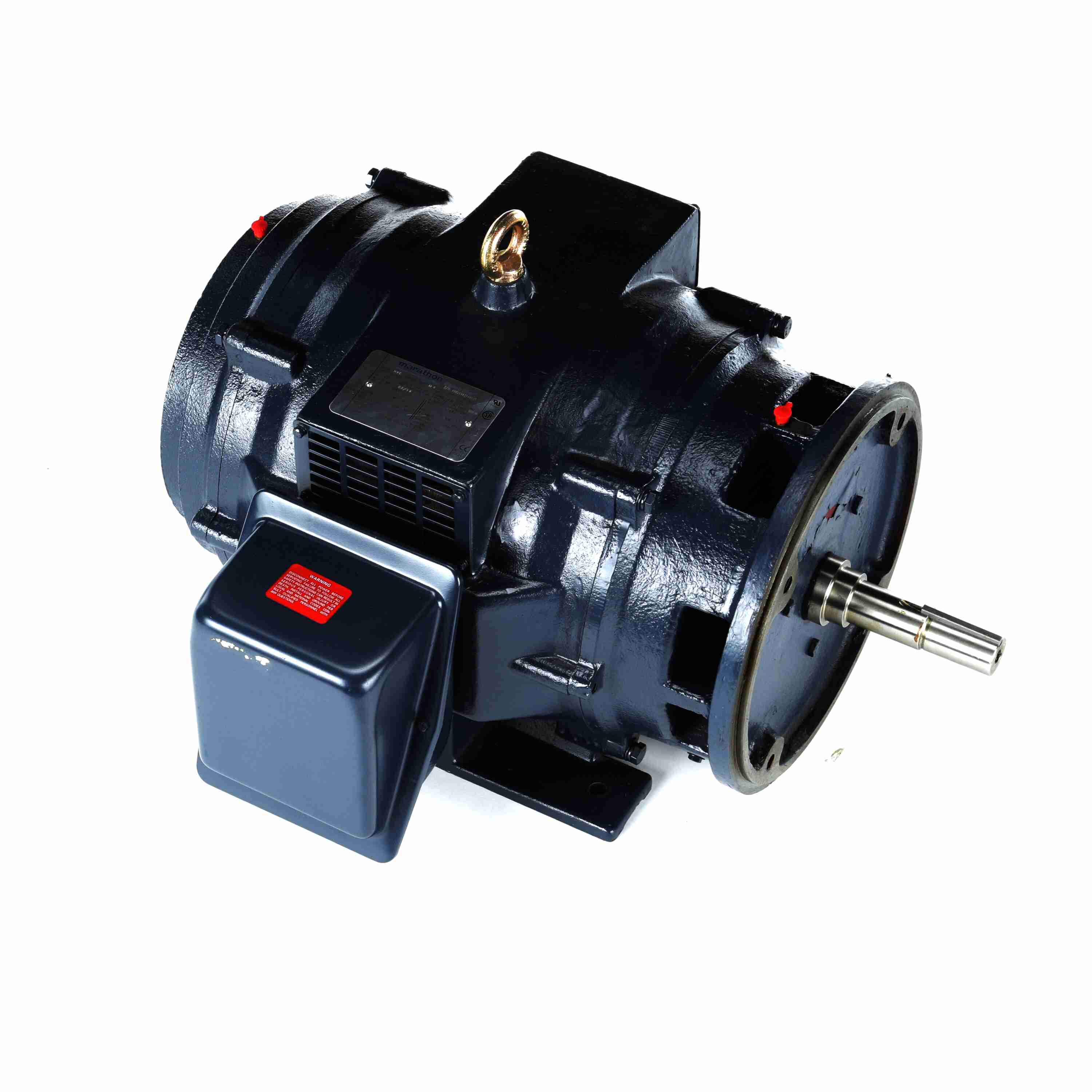 Marathon Electric Close-Coupled Pump Motor, 15 HP, 3 Ph, 60 Hz, 575 V, 1200 & 1200 RPM, 284JM Frame, DP