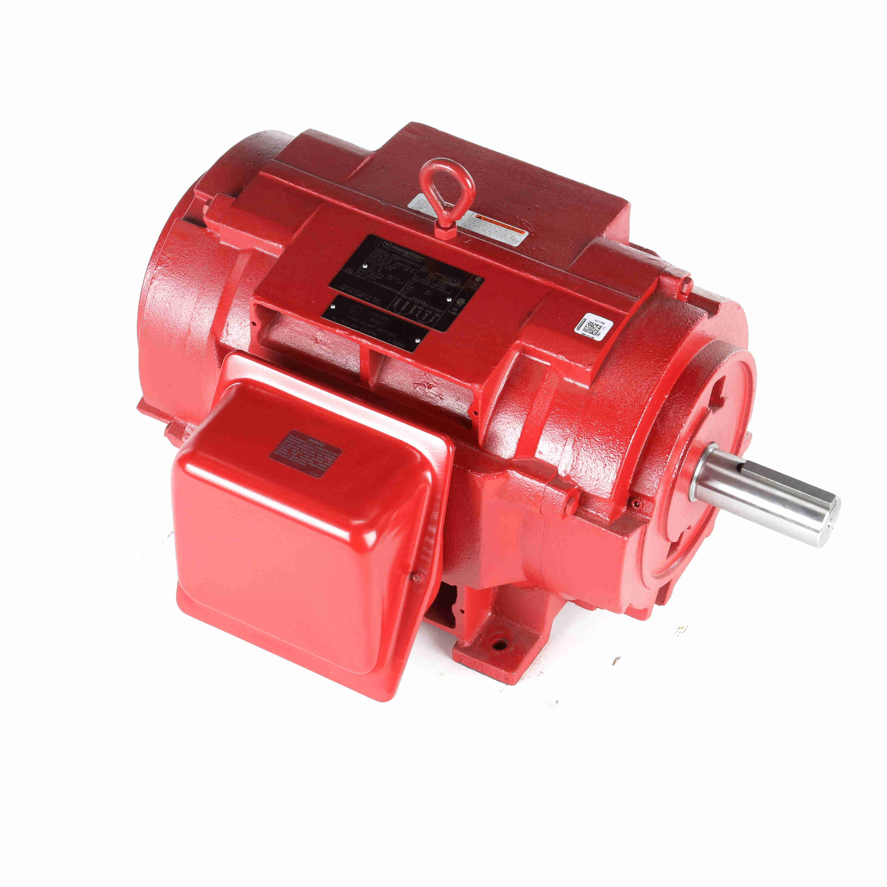 Marathon Electric Fire Pump Motor, 25 HP, 3 Ph, 60 Hz, 190/380-400 V, 3600 RPM, 256T Frame, DP