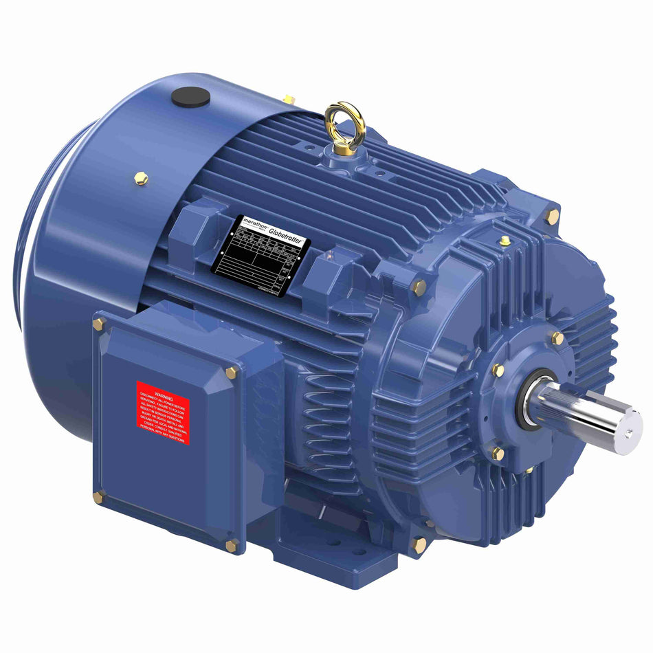 Marathon Electric General Purpose Motor, 40 & 30 HP, 3 Ph, 60 & 50 Hz, 230/460 & 190/380 V, 1800 & 1500 RPM, 324T Frame, TEFC