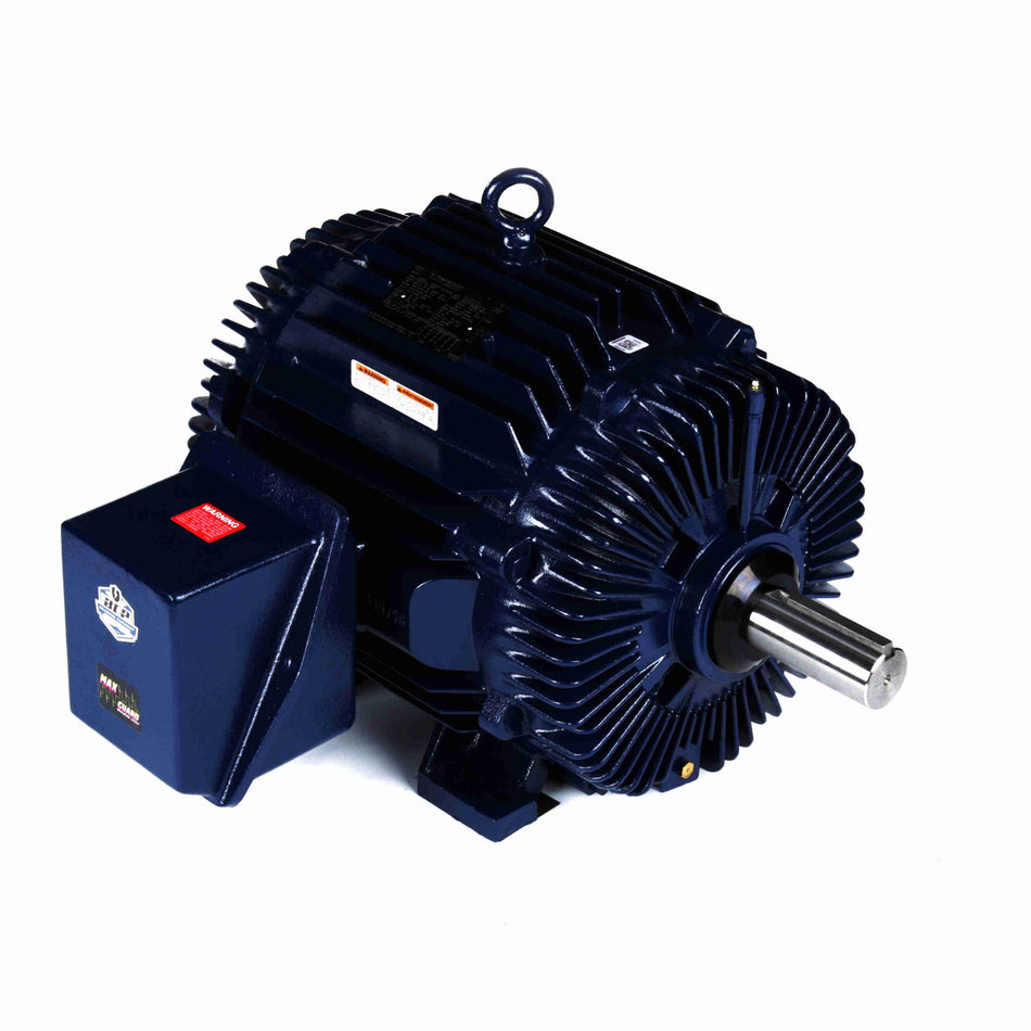 Marathon Electric Severe Duty Motor, 50 & 40 HP, 3 Ph, 60 & 50 Hz, 230/460 & 190/380 V, 1800 & 1500 RPM, 326TV Frame, TEAO