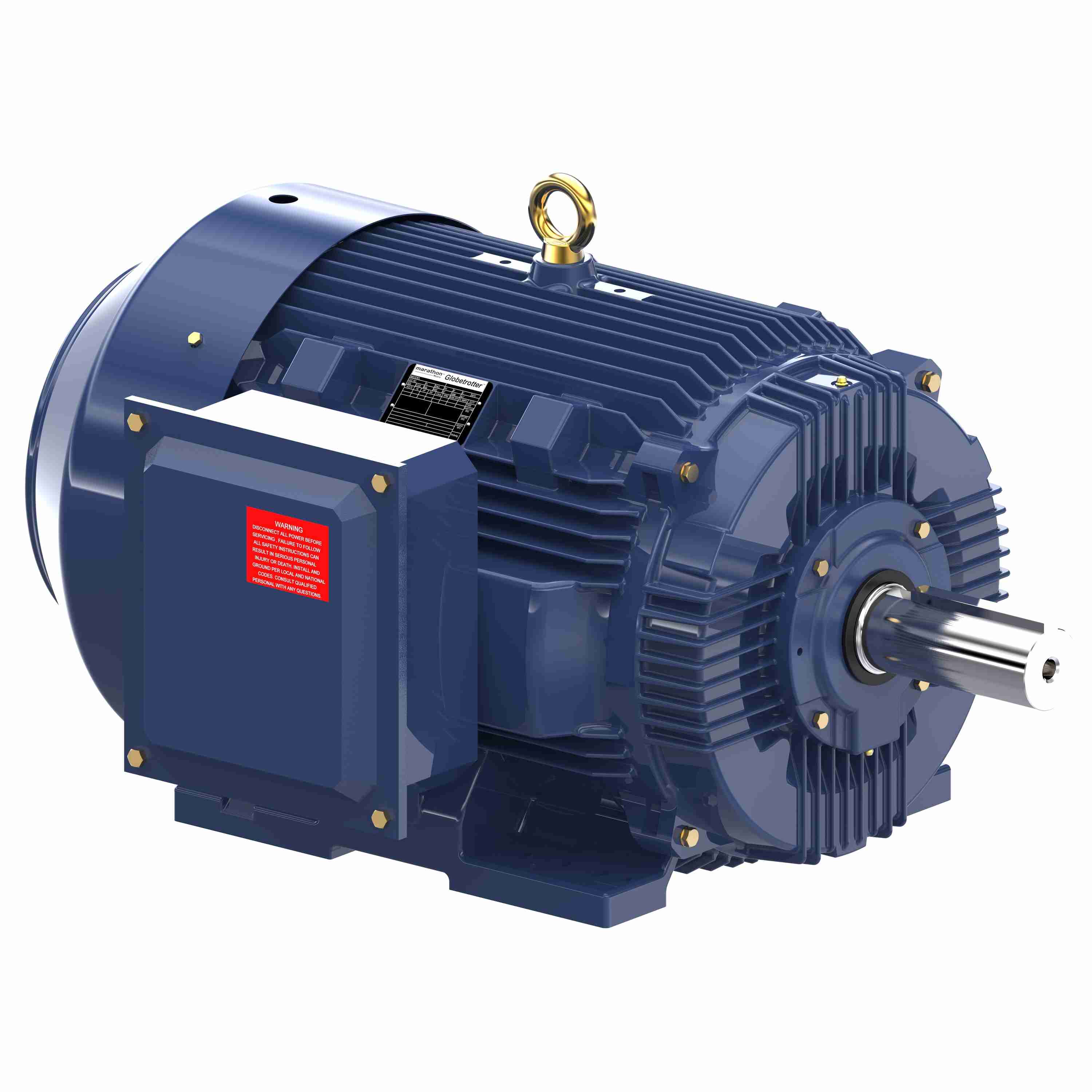 Marathon Electric Severe Duty Motor, 125 HP, 3 Ph, 60 Hz, 460 V, 1200 RPM, 445T Frame, TEFC