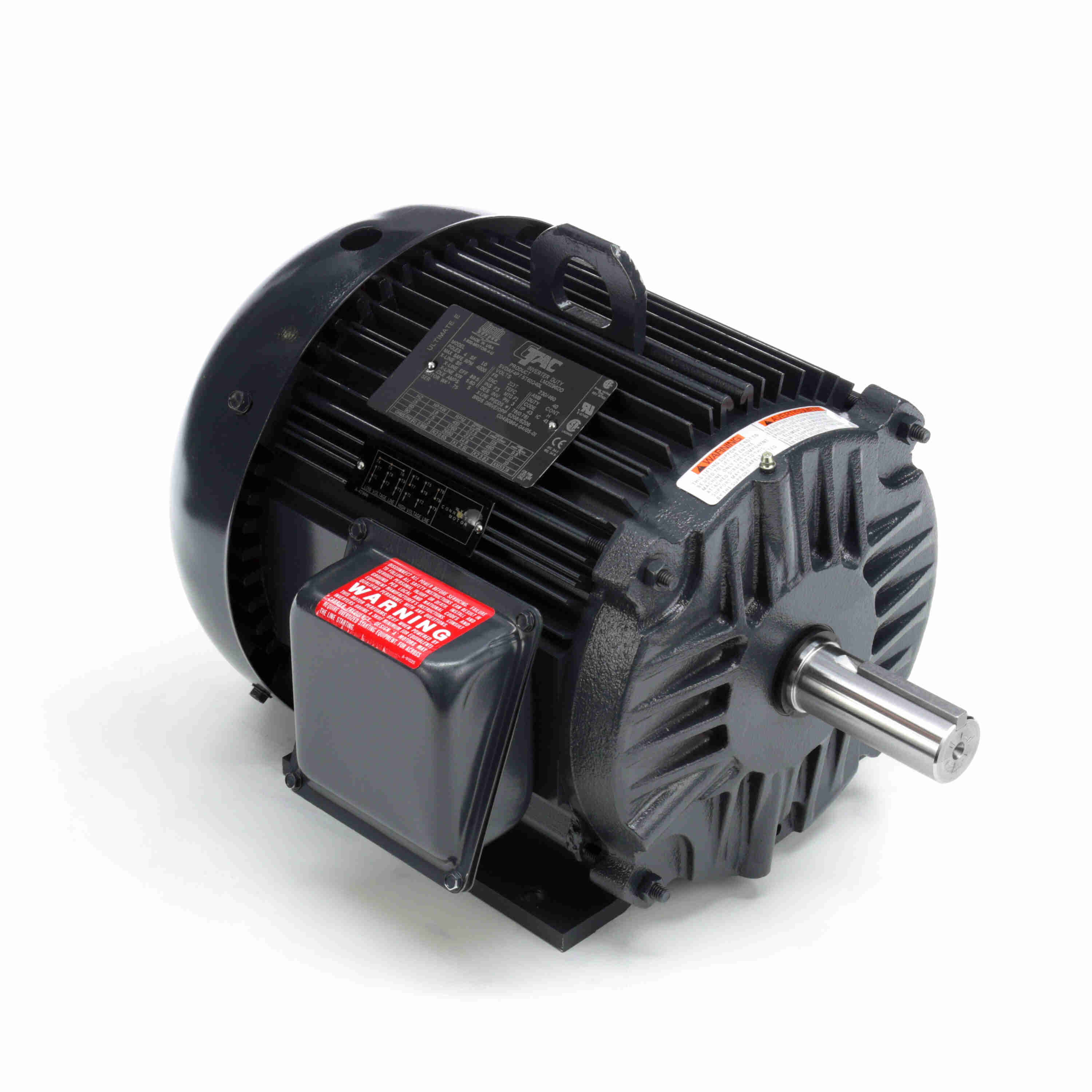 Marathon Electric Inverter (Vector) Duty Motor, 7.50 HP, 3 Ph, 60 Hz, 230/460 V, 1800 & 1800 RPM, 213T Frame, TEFC