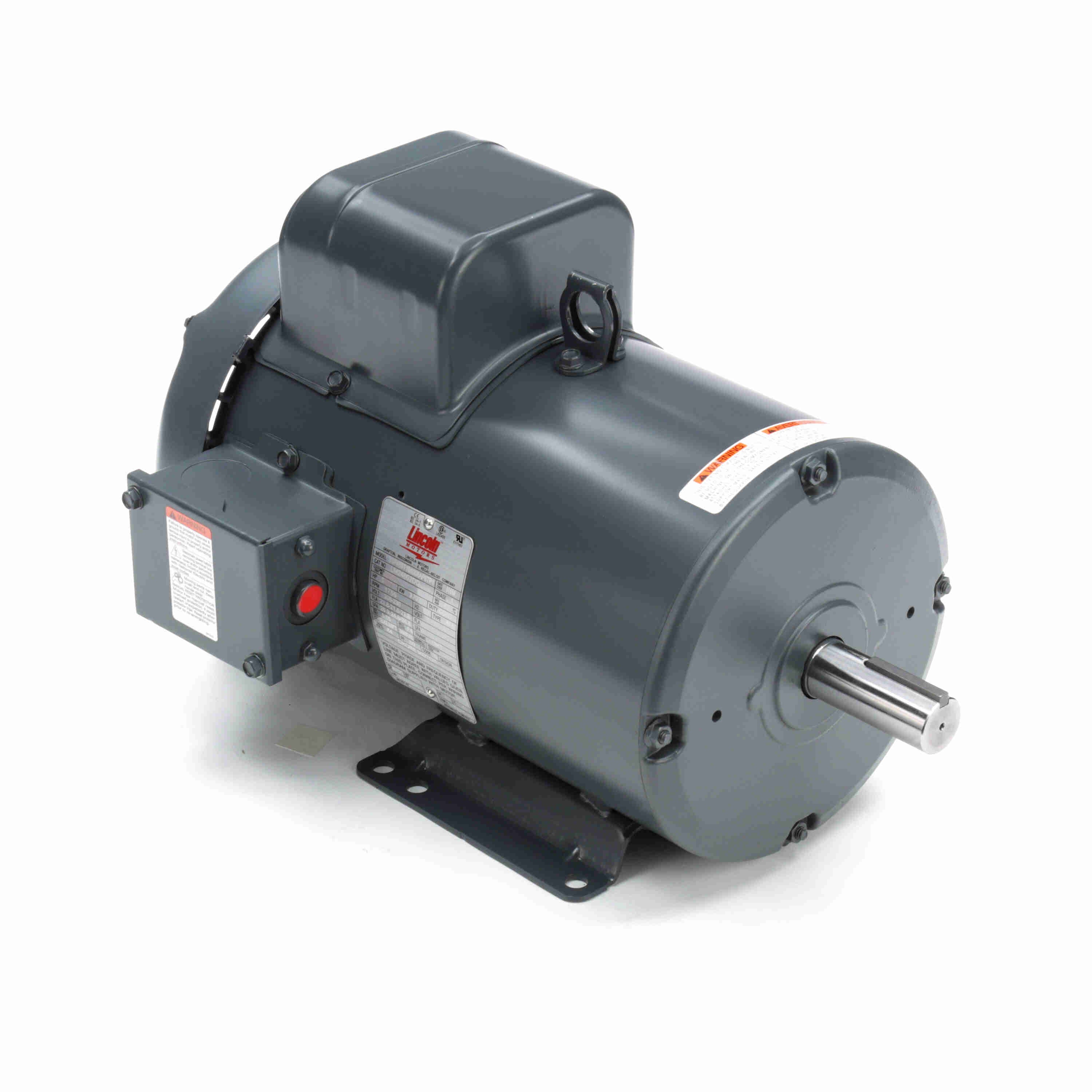 Marathon Electric Agricultural Motor, 5 HP, 1 Ph, 60 Hz, 208-230 V, 1800 & 1800 RPM, 184T Frame, TEFC