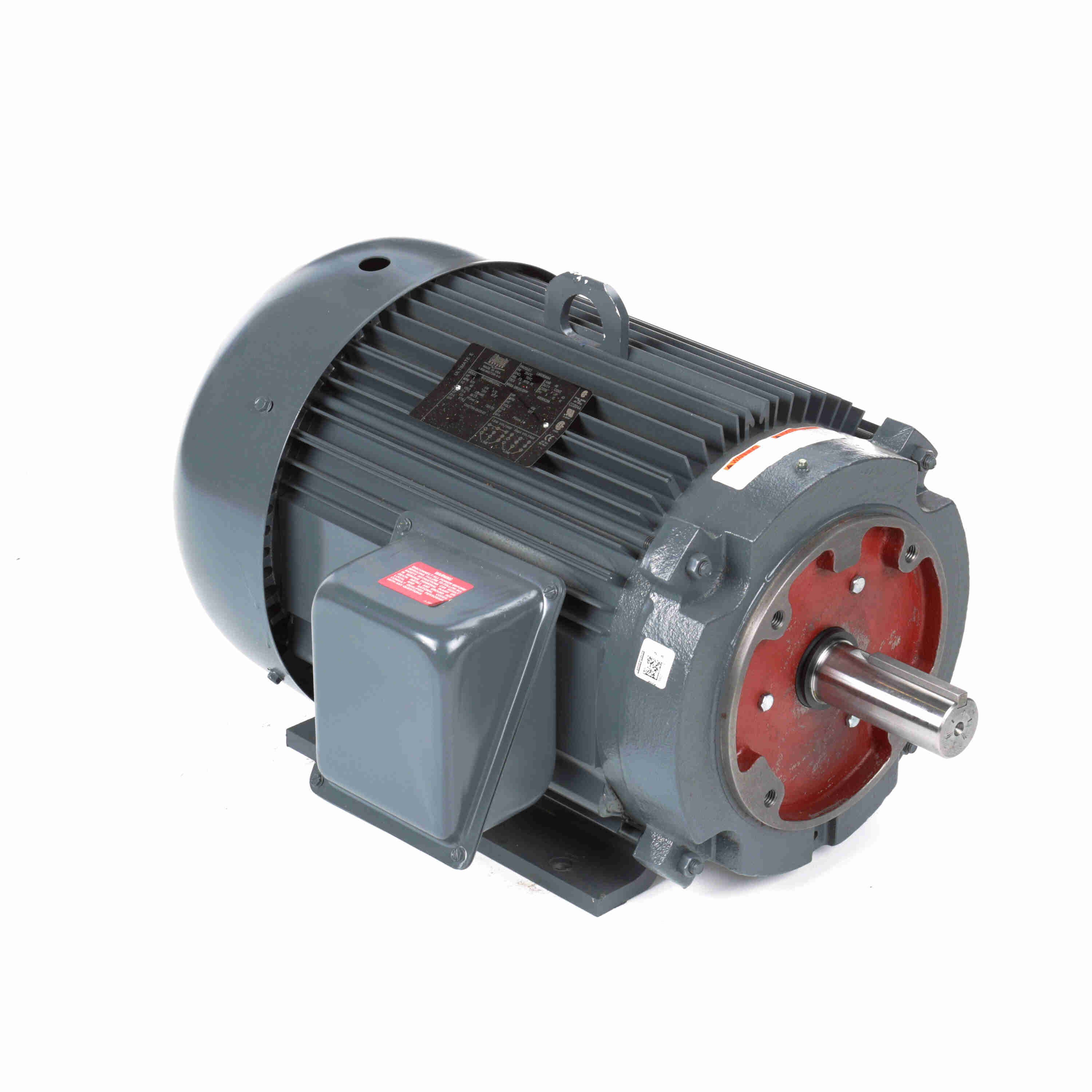 Marathon Electric General Purpose Motor, 5 HP, 3 Ph, 60 Hz, 230/460 V, 900 & 900 RPM, 254TC Frame, TEFC