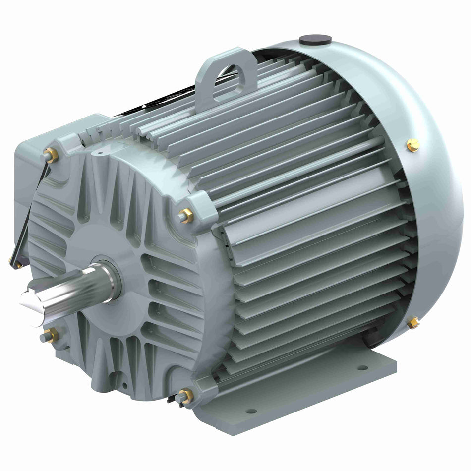 Marathon Electric General Purpose Motor, 2 HP, 3 Ph, 60 Hz, 230/460 V, 900 & 900 RPM, 213T Frame, TEFC