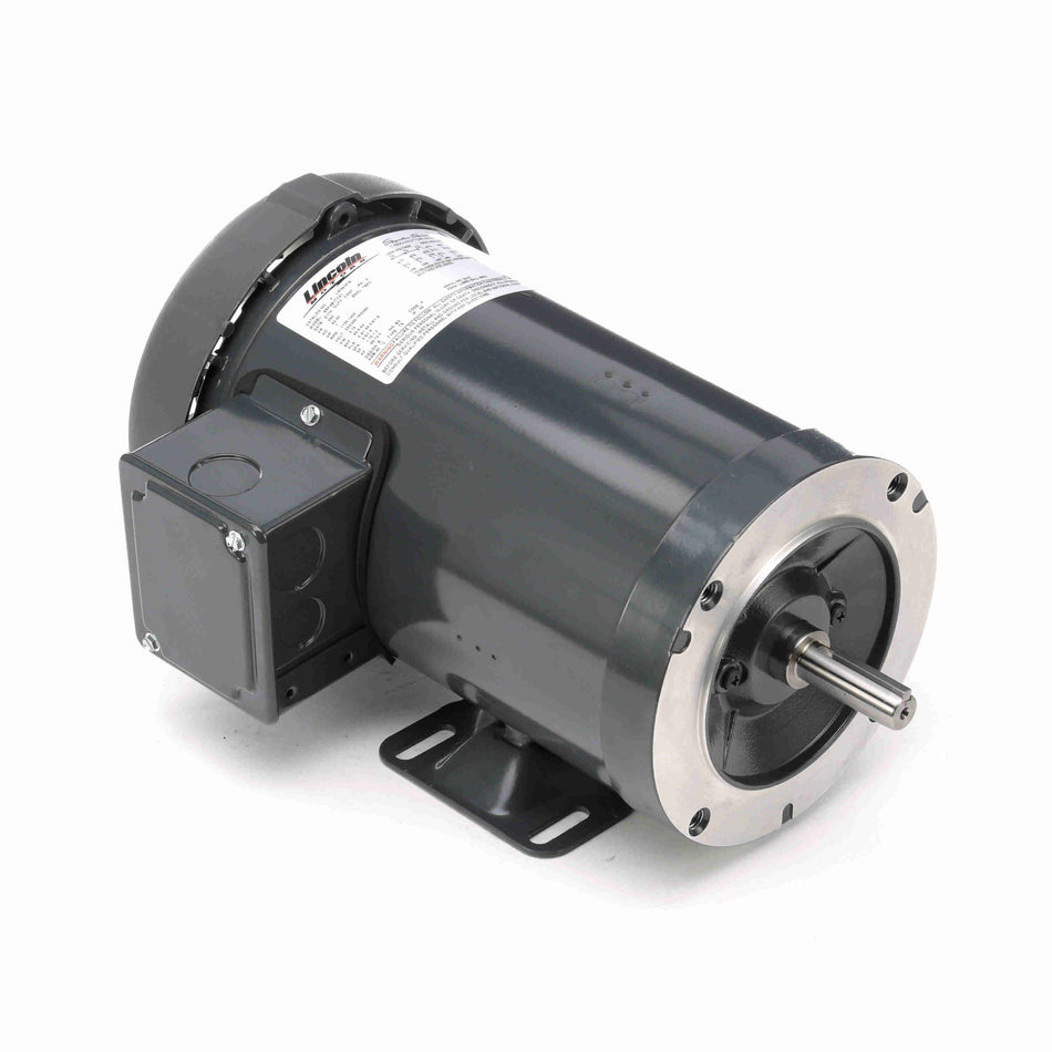 Marathon Electric General Purpose Motor, 2 HP, 3 Ph, 60 Hz, 230/460 V, 900 & 900 RPM, 213TC Frame, TEFC