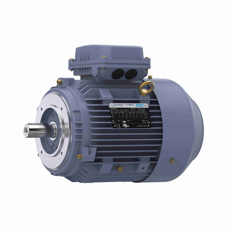 Marathon Electric Cast Iron Motor, 4 & 3 HP, 3 Ph, 60 & 50 Hz, 230/460 & 200/400 V, 3600 & 3000 RPM, 100L Frame, TEFC