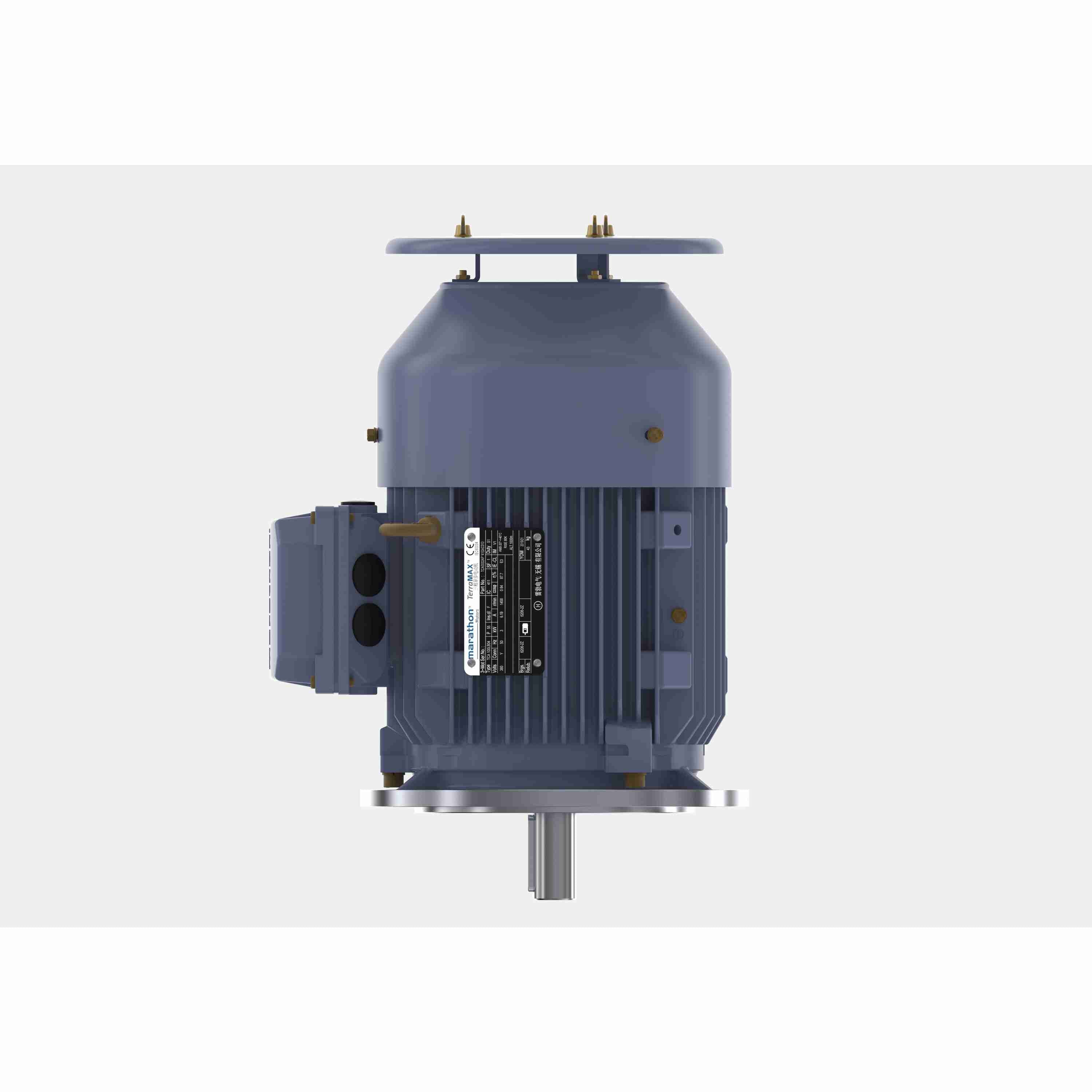 Marathon Electric Cast Iron Motor, 4 HP, 3 Ph, 50 Hz, 380 V, 1500 RPM, 100L Frame, TEFC