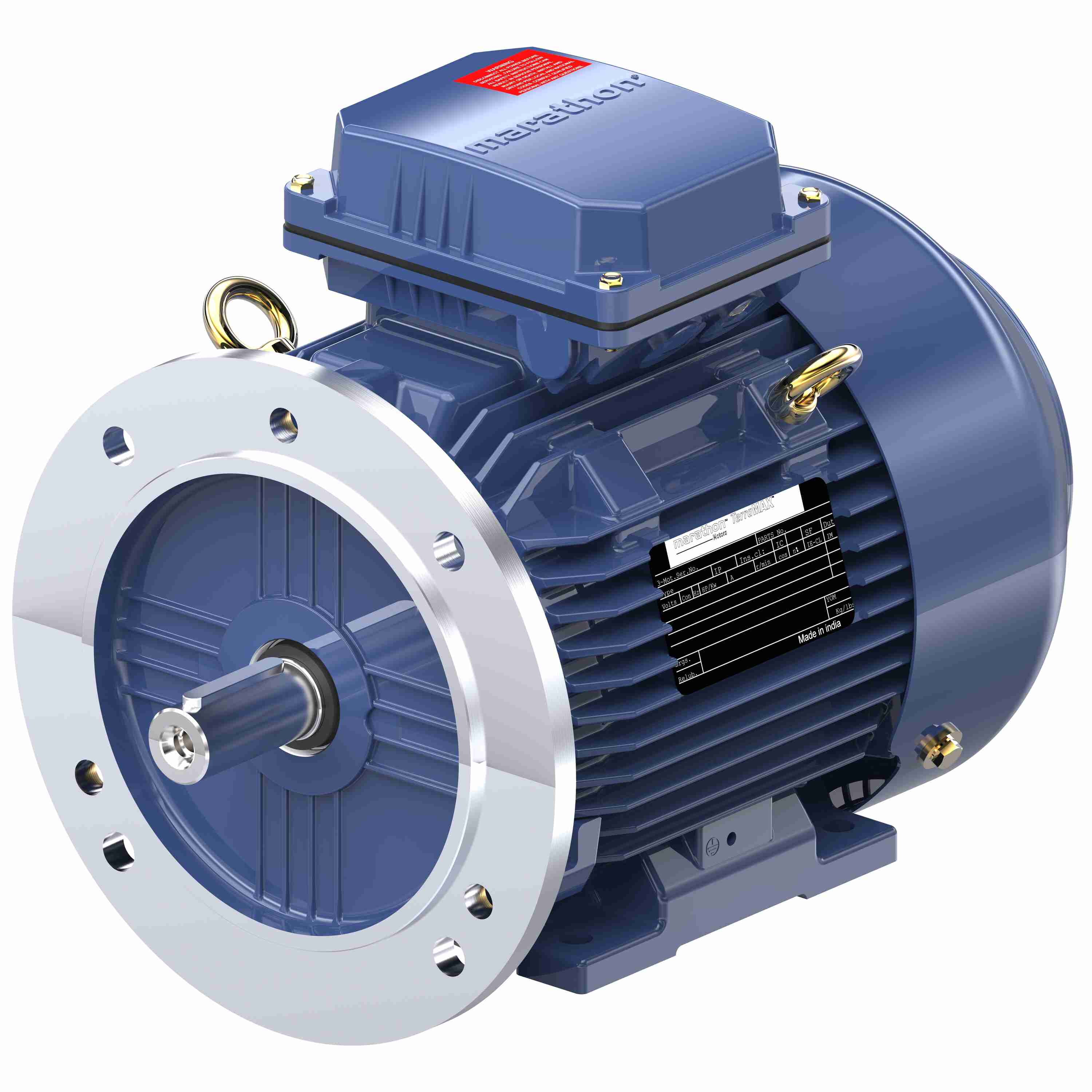 Marathon Electric Cast Iron Motor, 3 & 2 HP, 3 Ph, 60 & 50 Hz, 230/460 & 200/400 V, 1800 & 1500 RPM, 100L Frame, TEFC