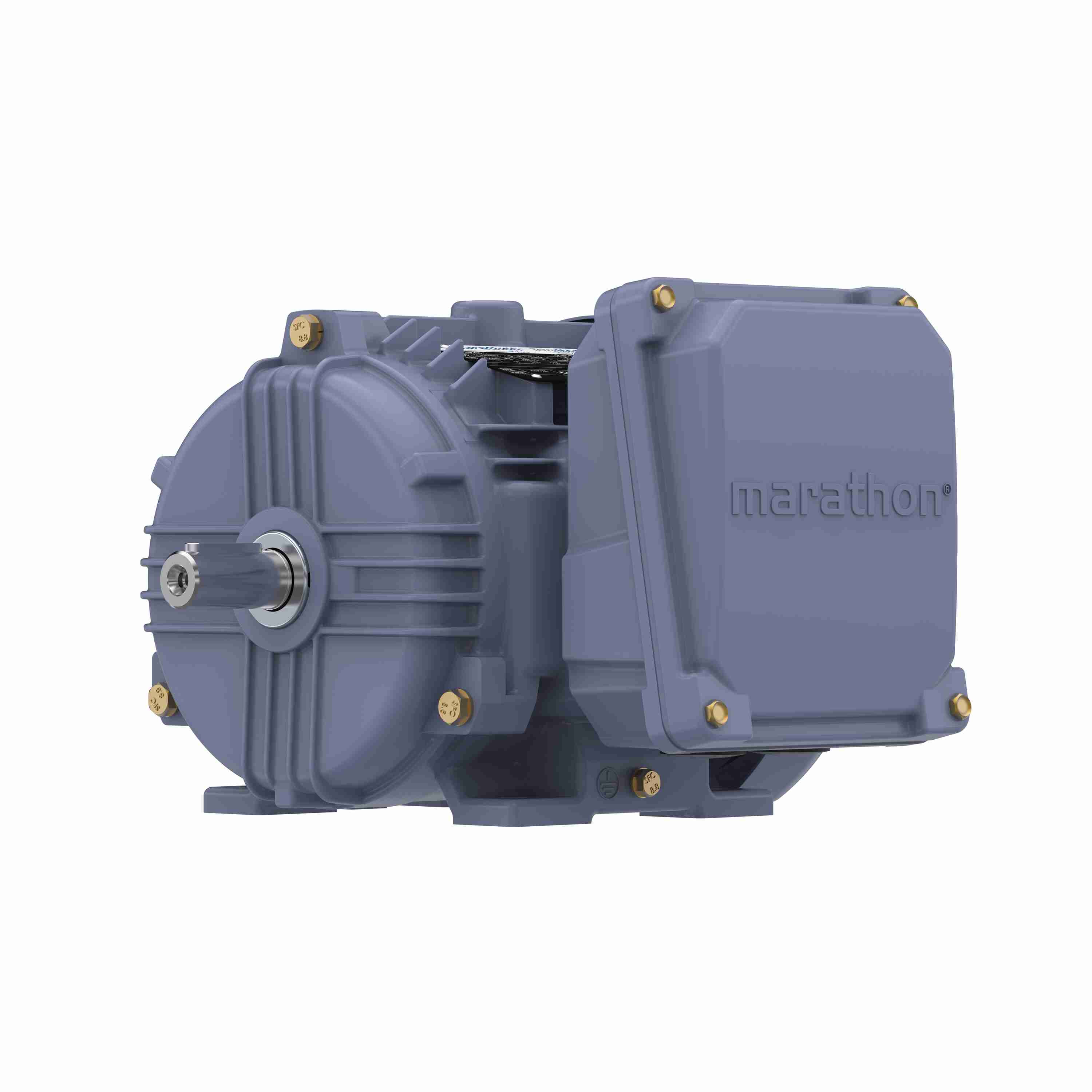 Marathon Electric Cast Iron Motor, 1.50 HP, 3 Ph, 50 Hz, 380 V, 3000 RPM, 80M Frame, TEFC
