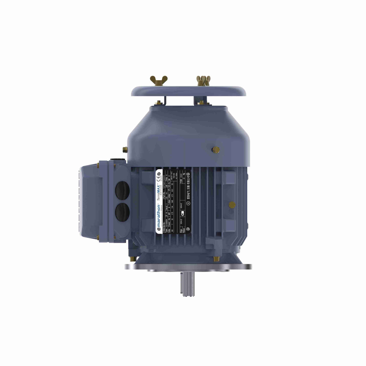 Marathon Electric Cast Iron Motor, 1.50 HP, 3 Ph, 50 Hz, 380 V, 3000 RPM, 80M Frame, TEFC