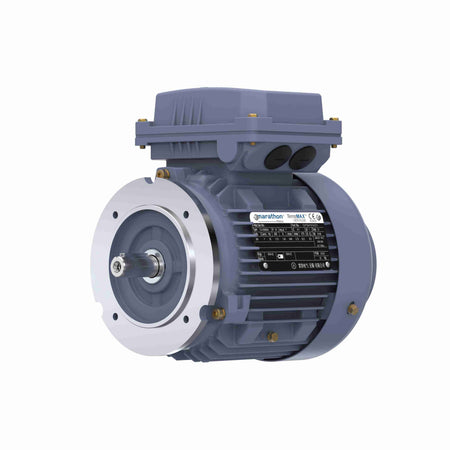 Marathon Electric Cast Iron Motor, 1 HP, 3 Ph, 50 Hz, 380 V, 3000 RPM, 80M Frame, TEFC