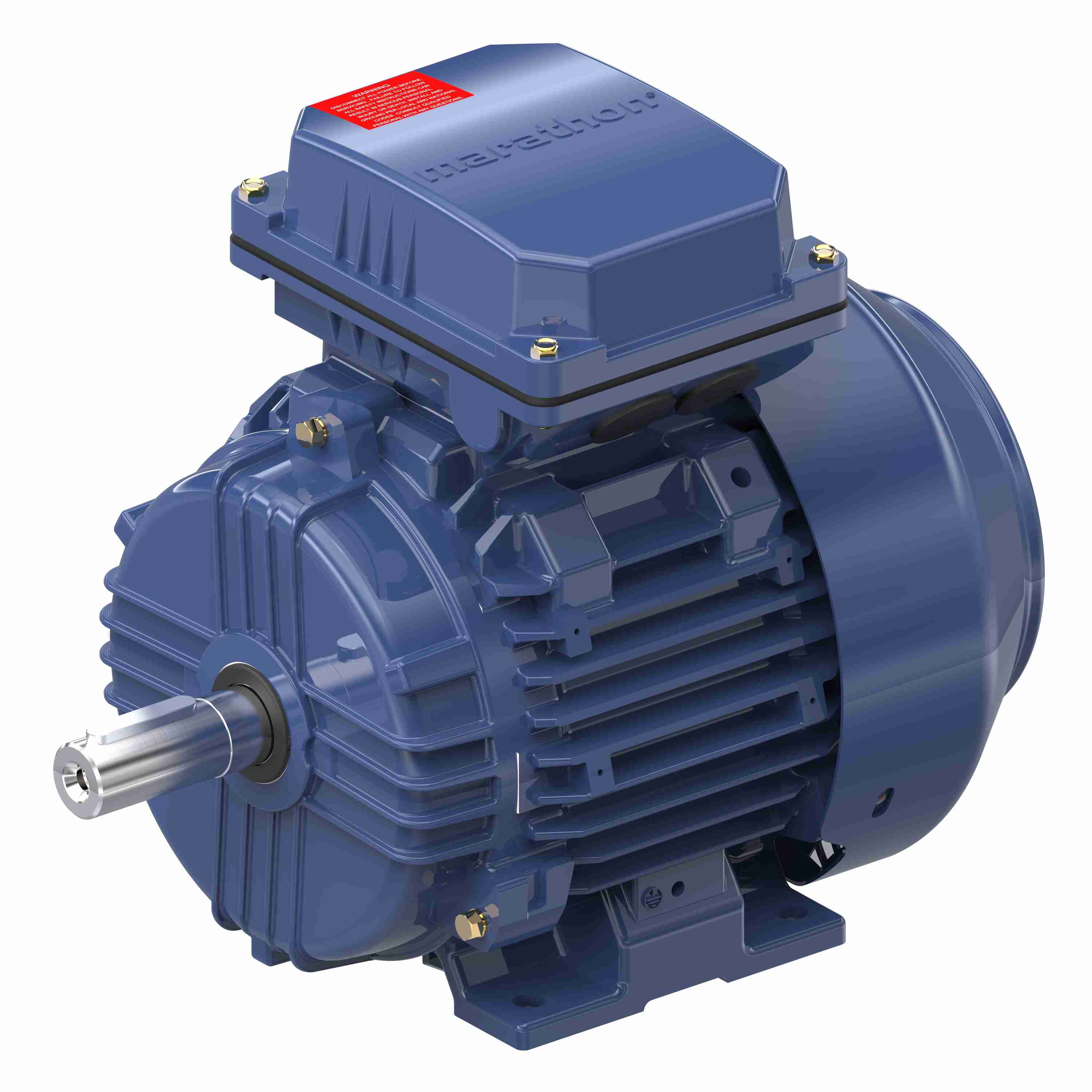 Marathon Electric Cast Iron Motor, 1 HP, 3 Ph, 60 Hz, 230/460 V, 1200 & 1200 RPM, 90S Frame, TEFC