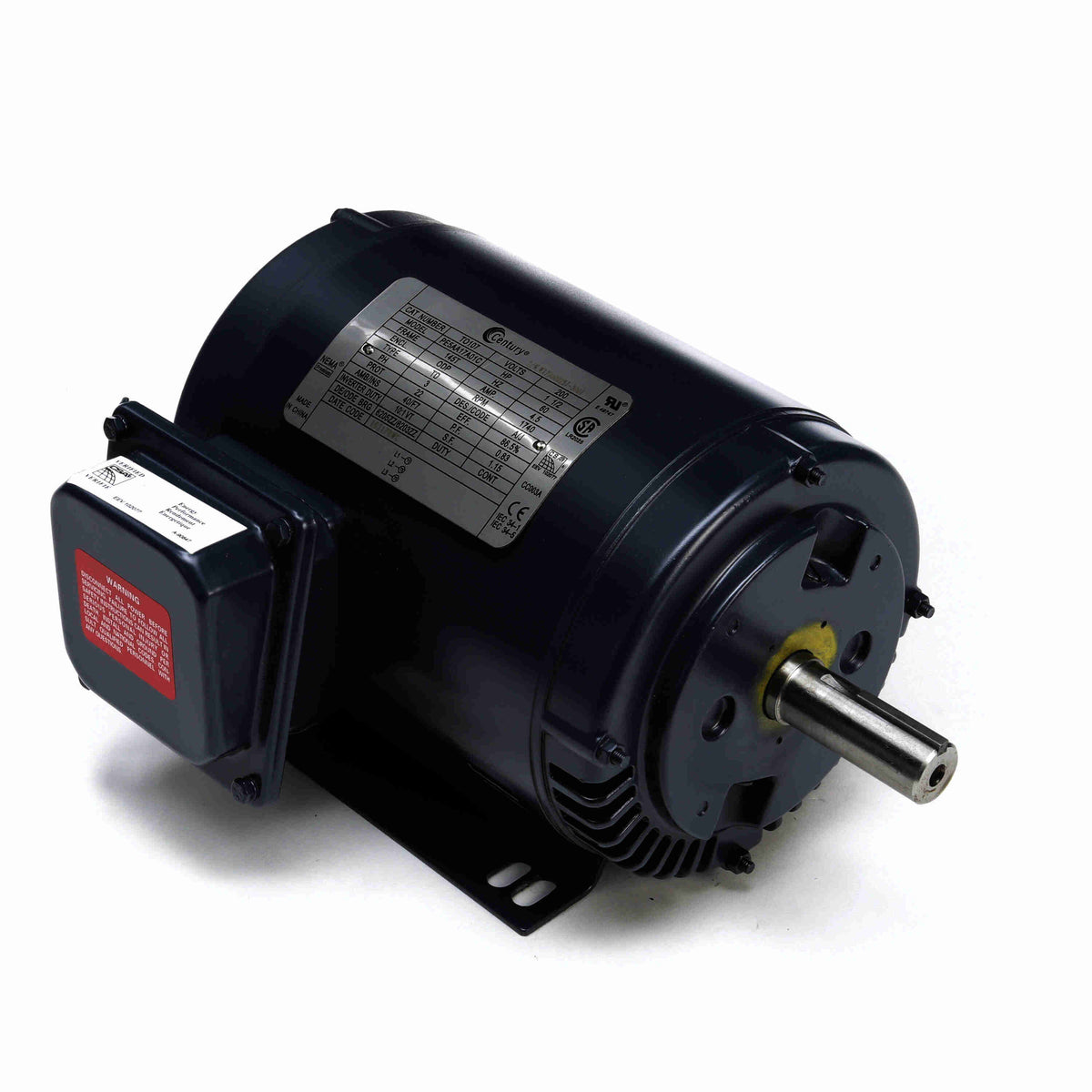 Marathon Electric General Purpose Motor, 5 HP, 3 Ph, 60 Hz, 200 V, 3600 & 3600 RPM, 184T Frame, TEFC