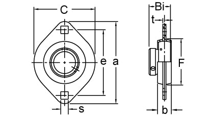 AMI BPFL1-8 dimensional drawing
