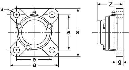 AMI CUCF216CE dimensional drawing
