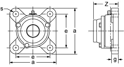 AMI CUCF217C dimensional drawing