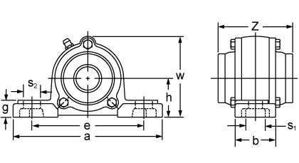 AMI CUCP214C dimensional drawing