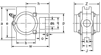 AMI CUCT210CE dimensional drawing