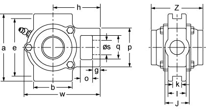 AMI CUCT213C dimensional drawing