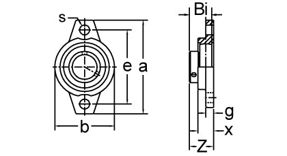 AMI KFL000 dimensional drawing