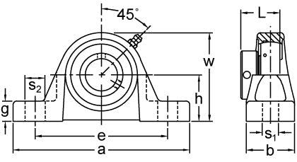 AMI KHP205 dimensional drawing