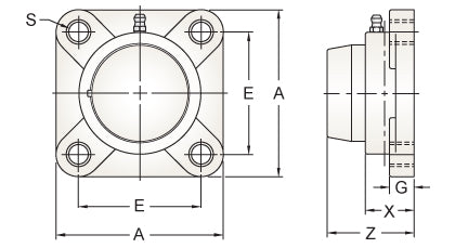 AMI MBFPL4-12CEW dimensional drawing