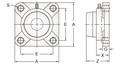 AMI MBFPL8CB dimensional drawing
