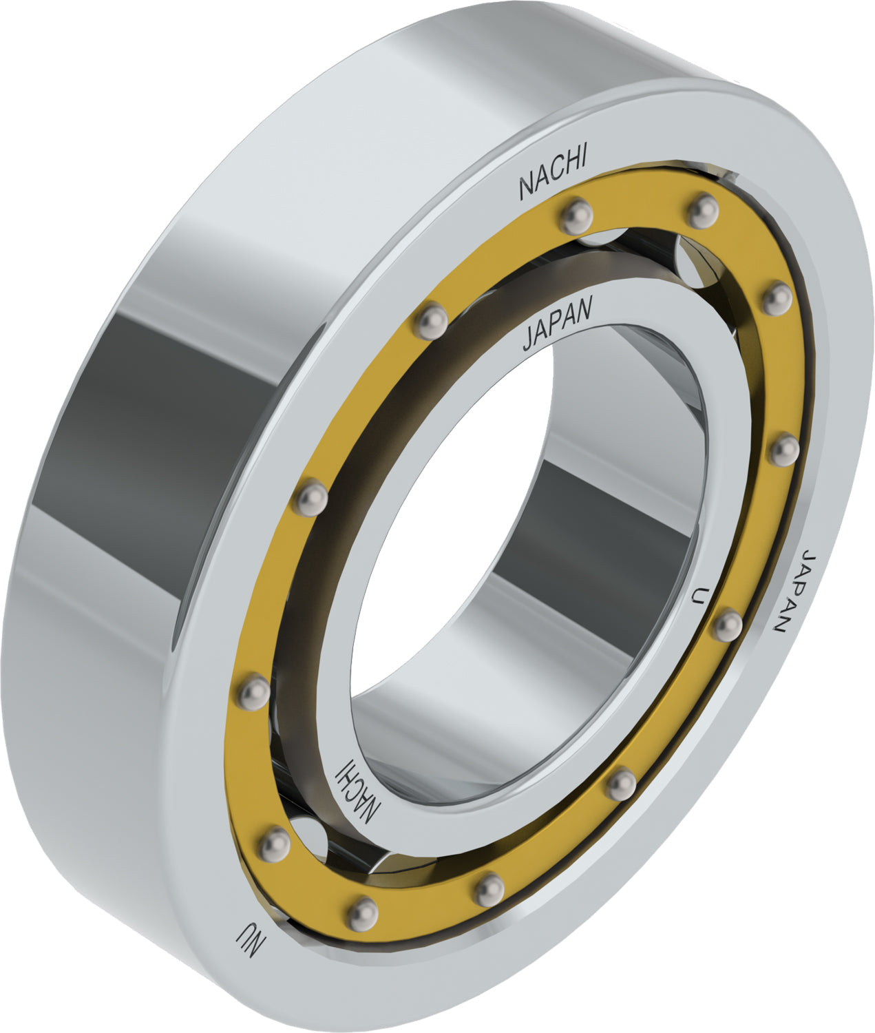Nachi NU312MYC3 Cylindrical Roller Bearing - Single Row with Brass Cage
