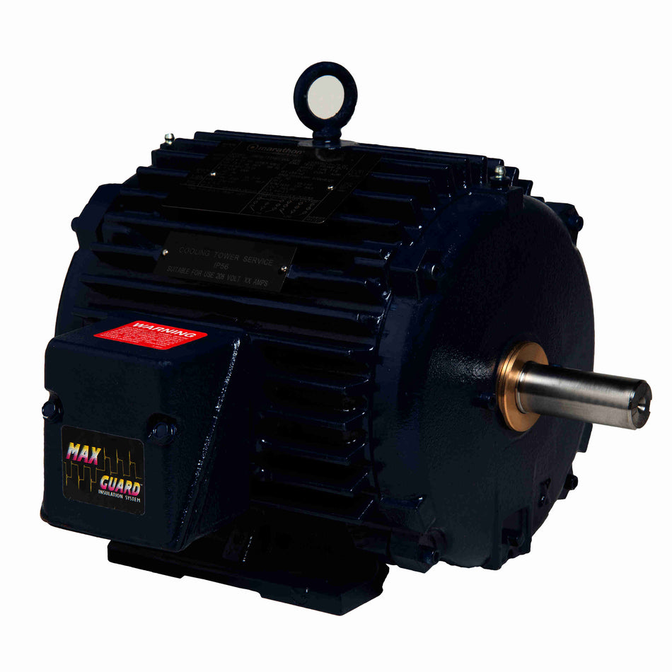 Marathon Electric Severe Duty Motor, 3 & 2 HP, 3 Ph, 60 & 50 Hz, 230/460 & 190/380 V, 1800 & 1500 RPM, 182TV Frame, TEAO