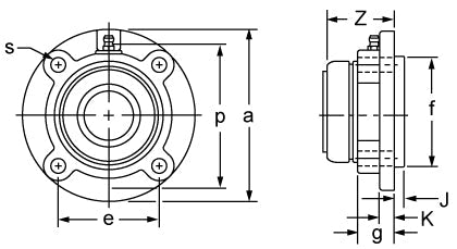 AMI UCFC201C dimensional drawing