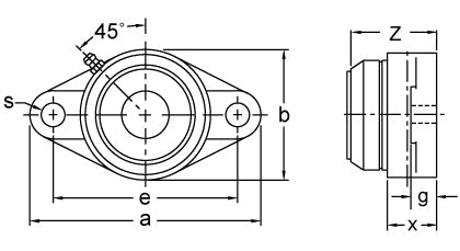 AMI UCFL205C dimensional drawing