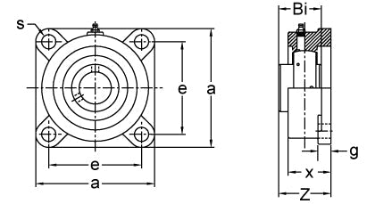AMI UCFU314-43 dimensional drawing