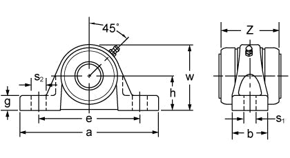 AMI UCLP209C dimensional drawing