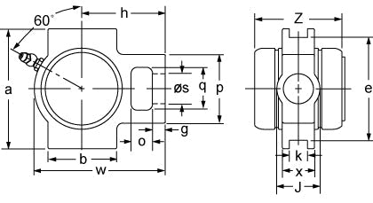 AMI UCT211CE dimensional drawing