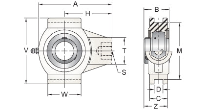 AMI UCTPL207-23MZ20W dimensional drawing