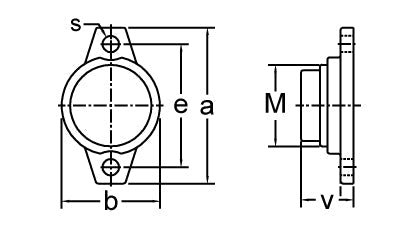 AMI UFL003CE dimensional drawing