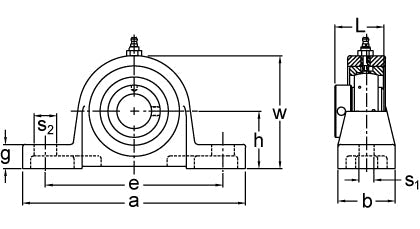 AMI UGPEU307-23 dimensional drawing