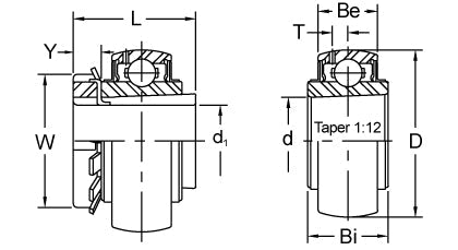 AMI UK210+H2310 dimensional drawing
