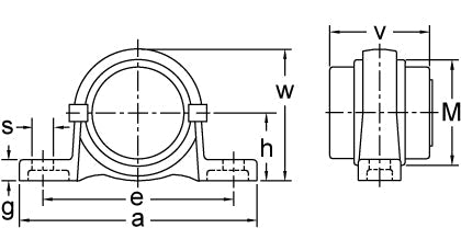 AMI UP004CE dimensional drawing