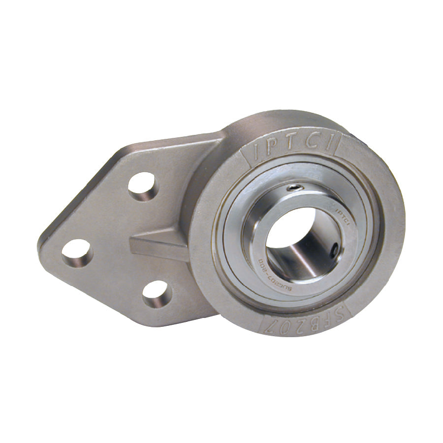 IPTCI SUCSFB206-30MM IP69K 3-Bolt Flange Ball Bearing Mounted Units